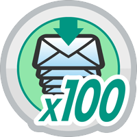 メッセージ受信100