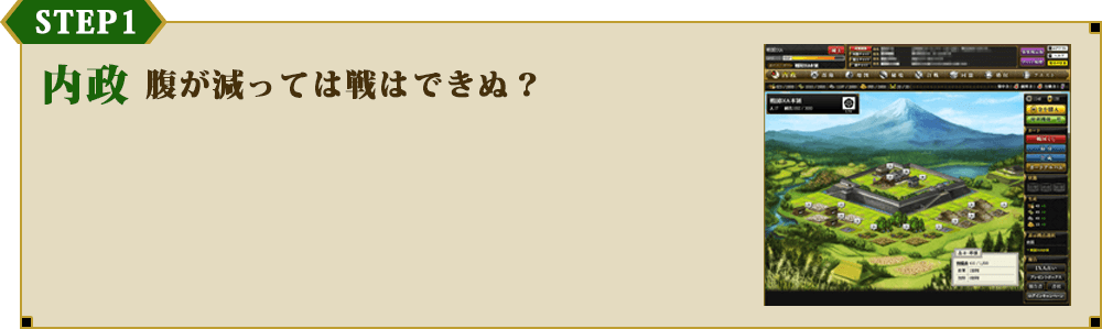 内政 腹が減っては戦はできぬ？